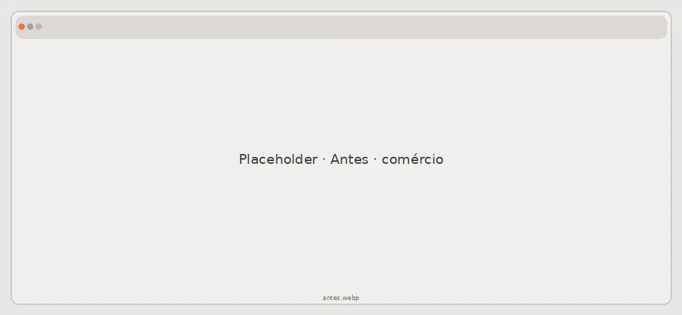 Placeholder do site do comércio antes do trabalho