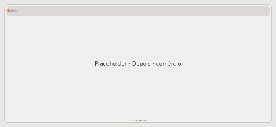 Placeholder do site do comércio depois do trabalho