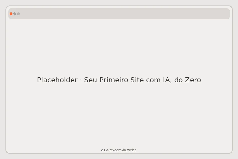 Placeholder do material Seu Primeiro Site com IA, do Zero